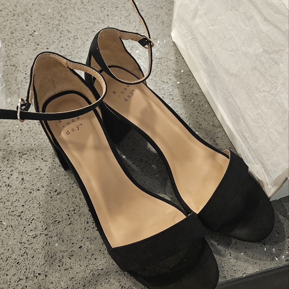 A New Day Strap Black Heels